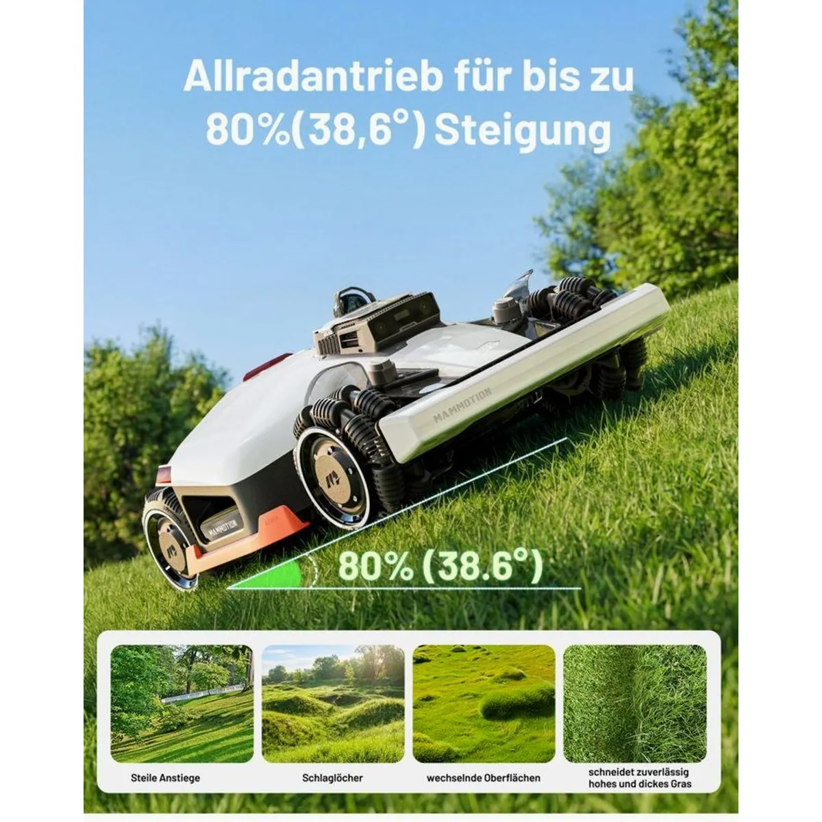 Mammotion LUBA 3 AWD Mähroboter, Allradantrieb, 360° LiDAR, AI Vision 2