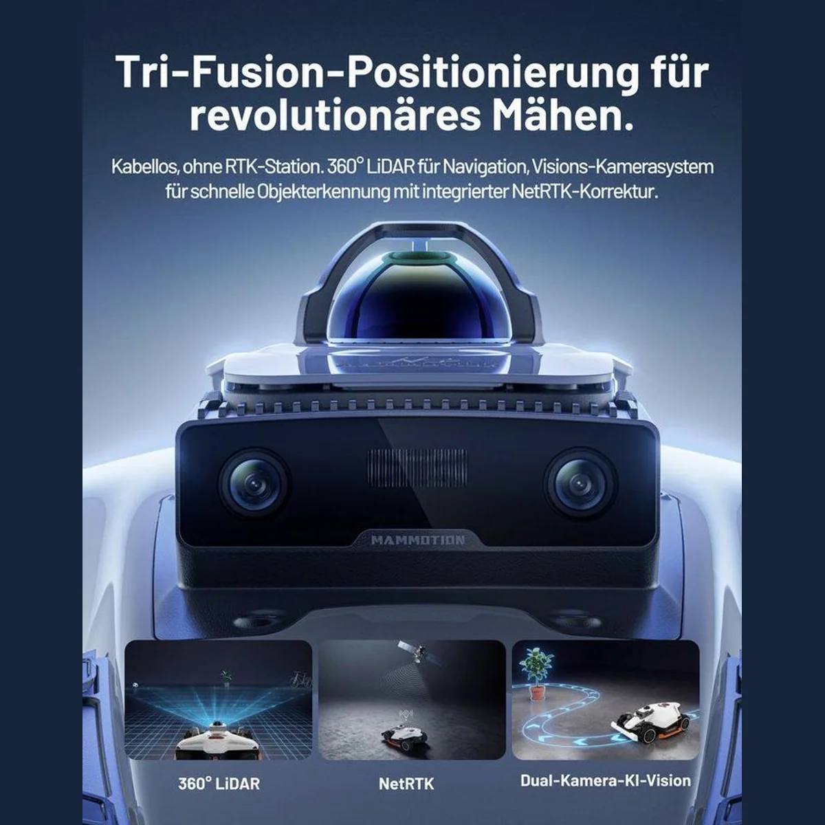 Mammotion LUBA 3 AWD Mähroboter, Allradantrieb, 360° LiDAR, AI Vision 4