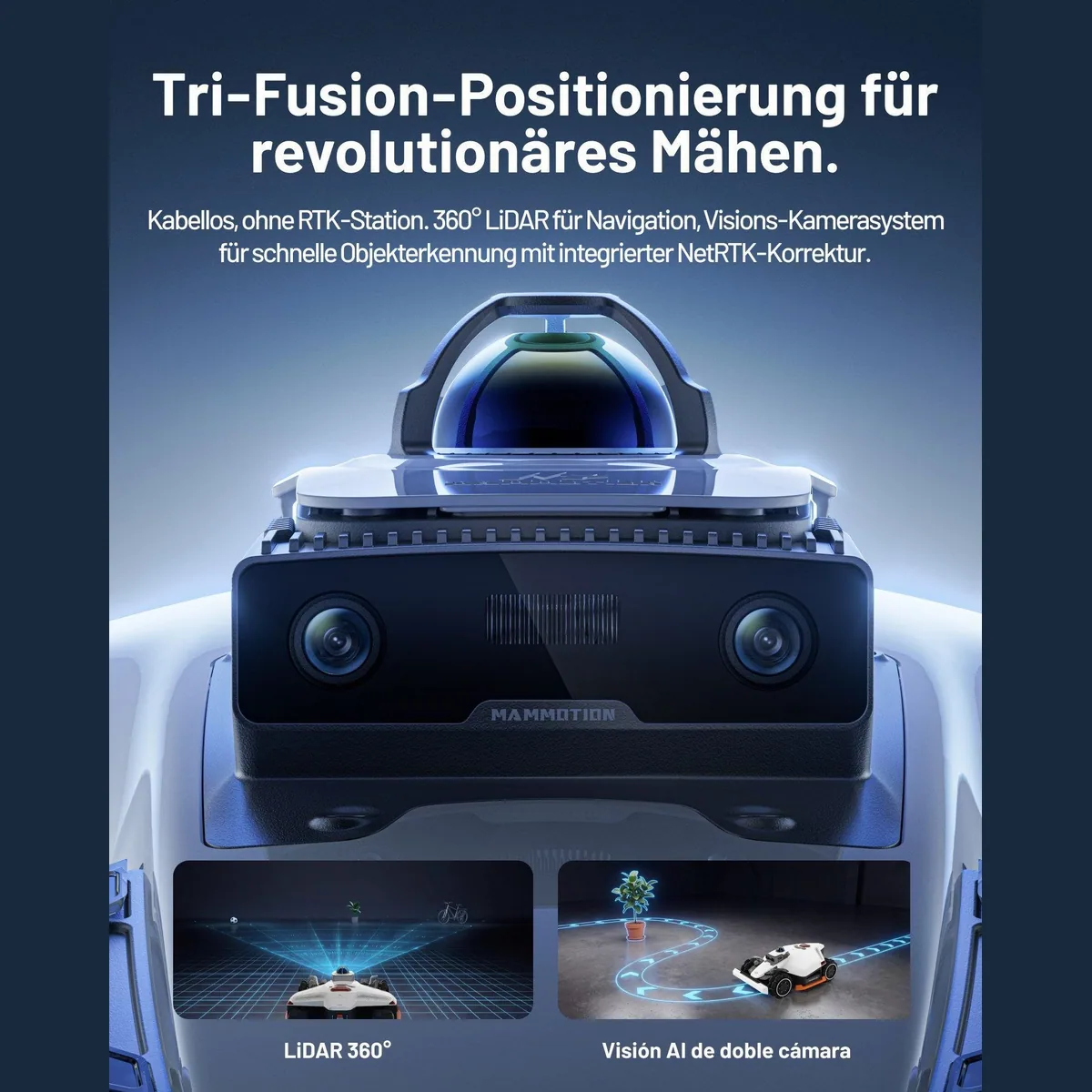 Mammotion LUBA 3 AWD Mähroboter, 360° LiDAR, Allradantrieb, 4G-Modul 5