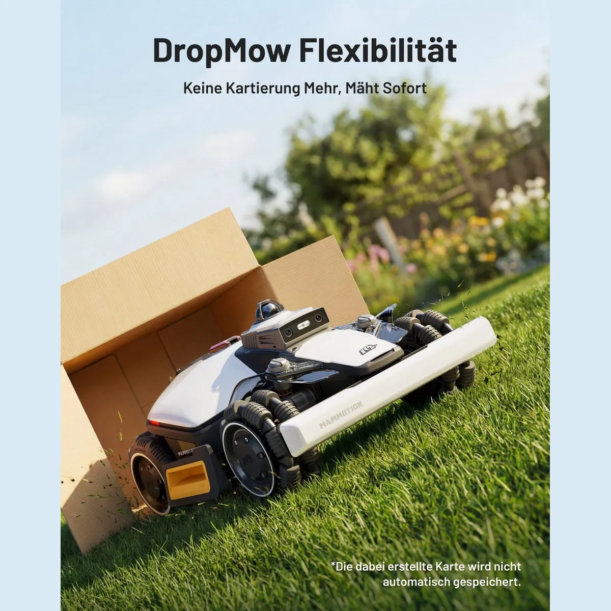 Mammotion LUBA Mini 2 AWD, 1500 m² Rasenfläche, 360° LiDAR, Randmähen, DropMow 2