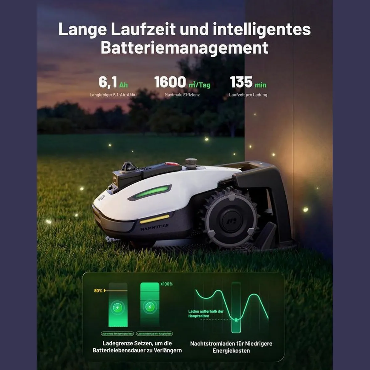 Mammotion YUKA Mini 2 Mähroboter, 360° LiDAR, KI Vision, bis 1000 m² 4