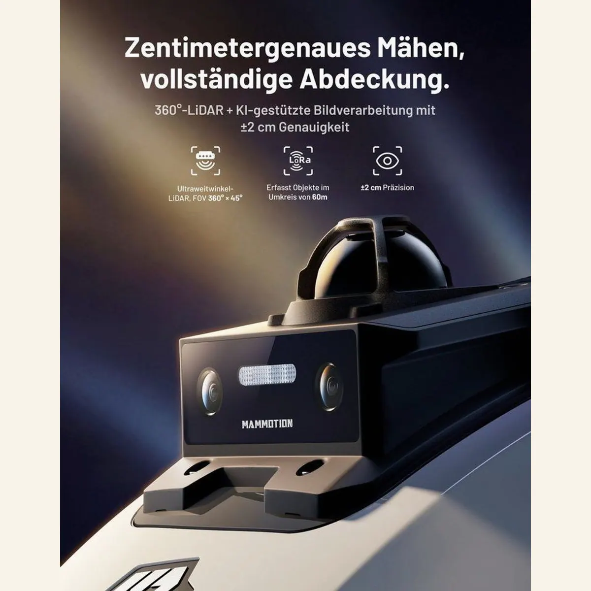 Mammotion YUKA Mini 2 Mähroboter, 360° LiDAR, KI Vision, für bis zu 1000 m² 2