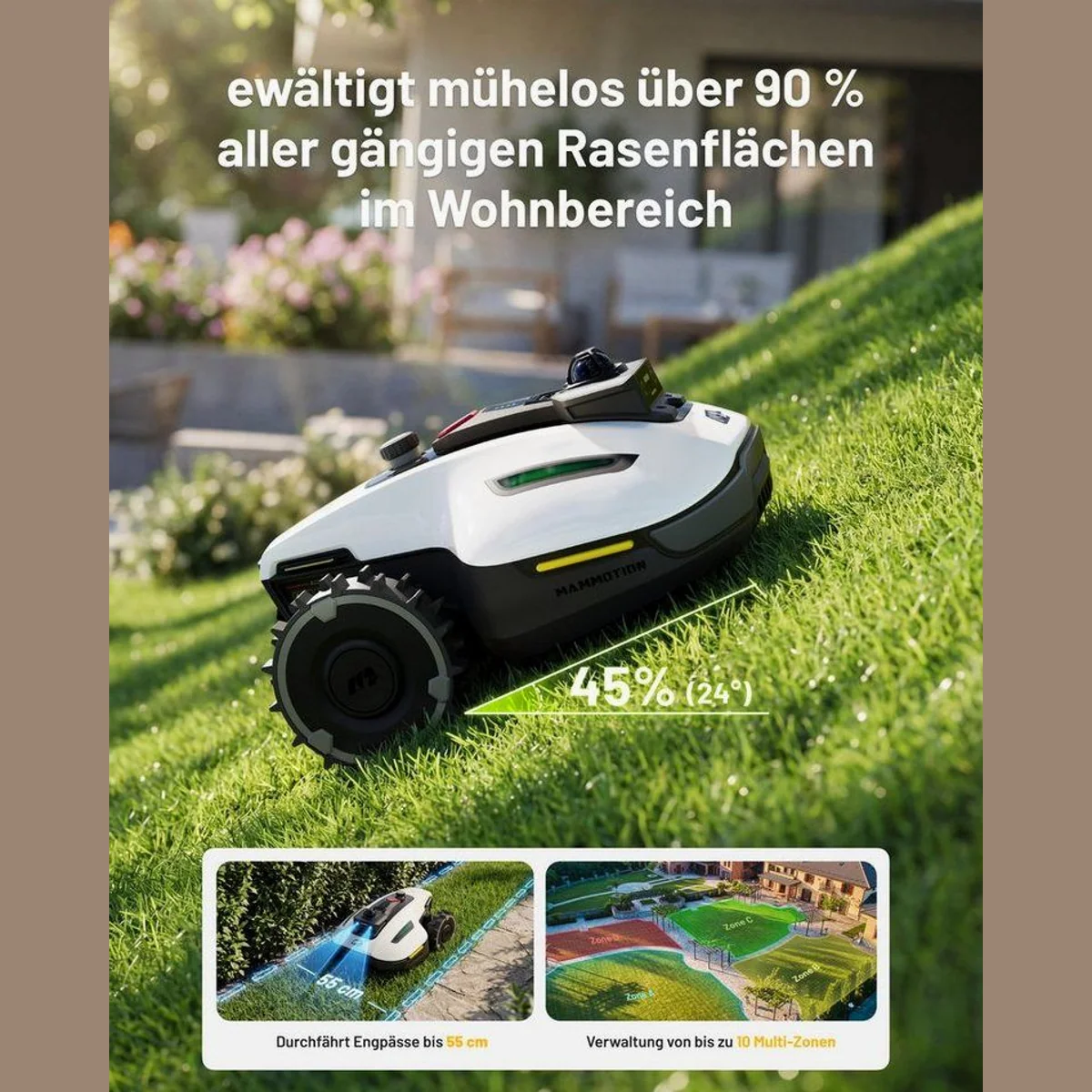 Mammotion YUKA Mini 2 Mähroboter, 360° LiDAR, KI Vision, für bis zu 1000 m² 5