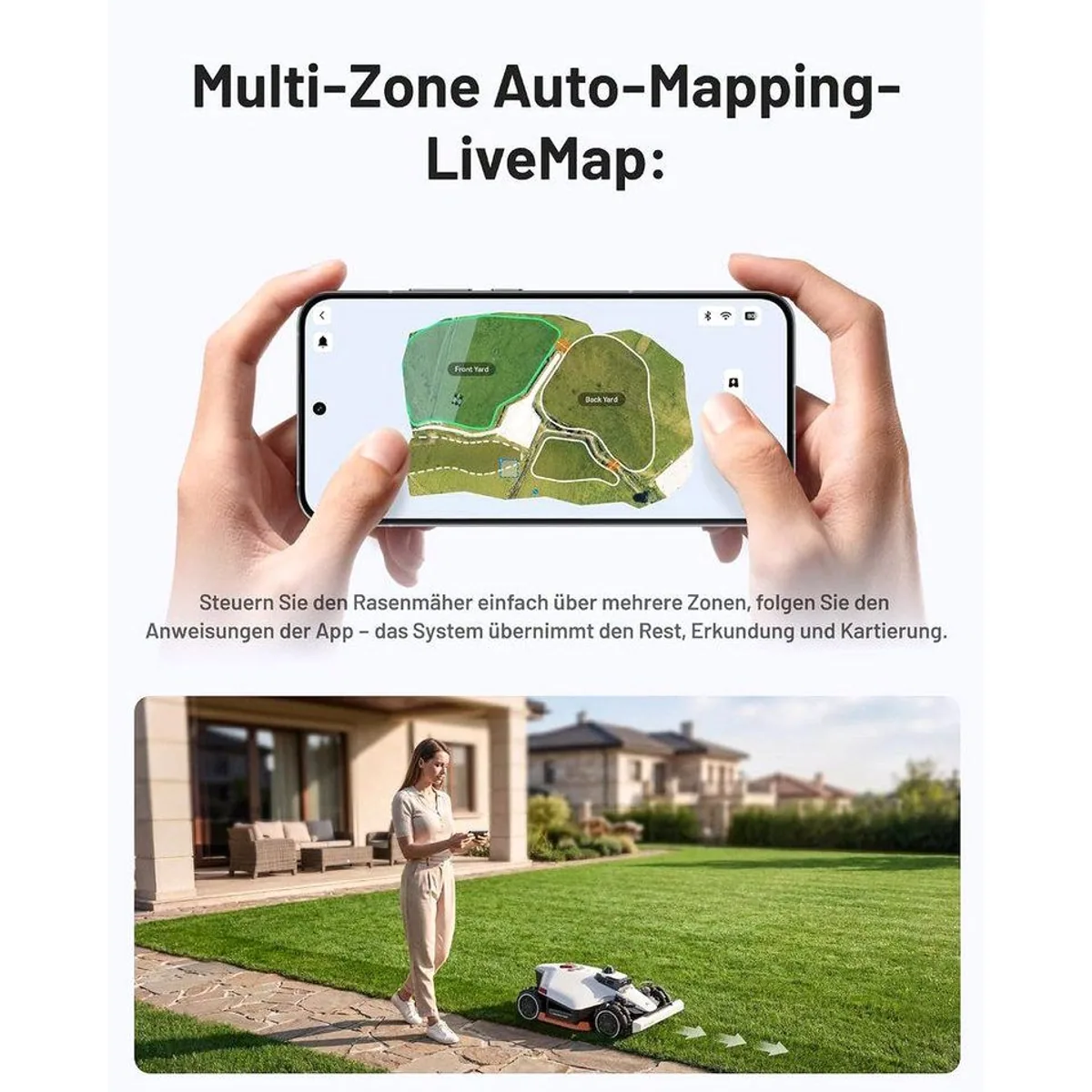 Mammotion LUBA 3 AWD Mähroboter, bis 5000 m², Allradantrieb, 360° LiDAR, KI Vision 3