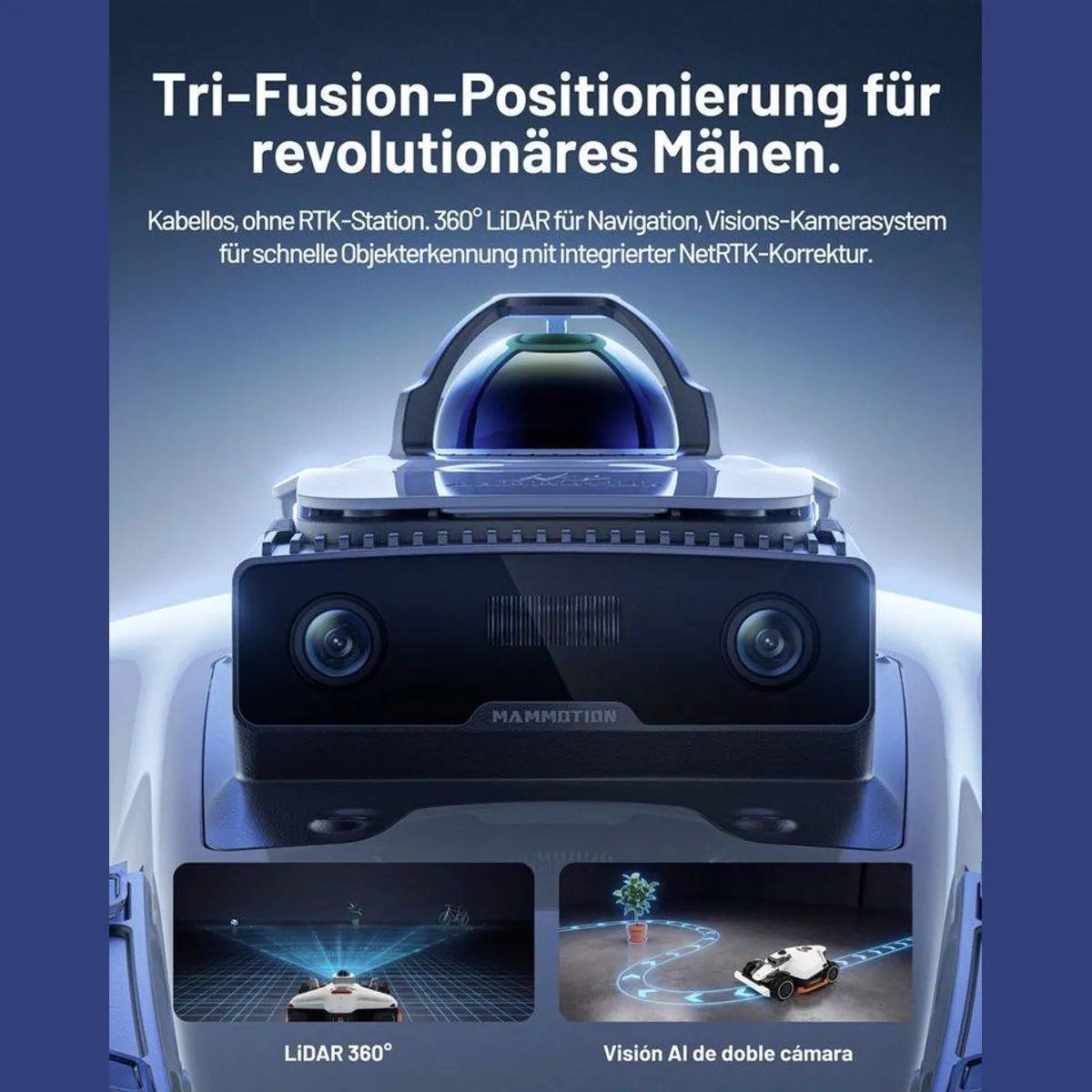 Mammotion LUBA 3 AWD Mähroboter, 360° LiDAR, Allradantrieb, bis 1500 m² 3