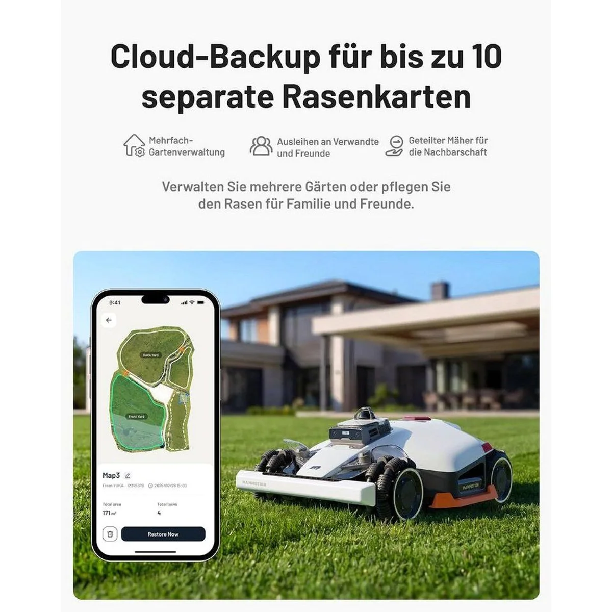 Mammotion LUBA 3 AWD Mähroboter, 360° LiDAR, Allradantrieb, bis 3000 m² 4