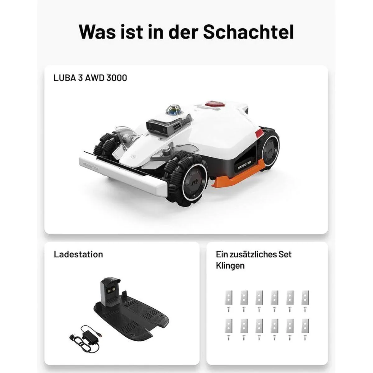 Mammotion LUBA 3 AWD Mähroboter, 360° LiDAR, Allradantrieb, bis 3000 m² 5