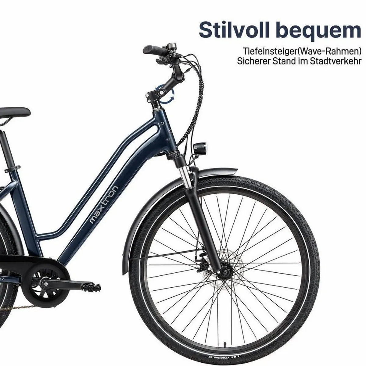 Maxtron Urban 7 E-Citybike, 7 Gang Shimano, 460,8 Wh Akku, Tiefeinsteiger 4