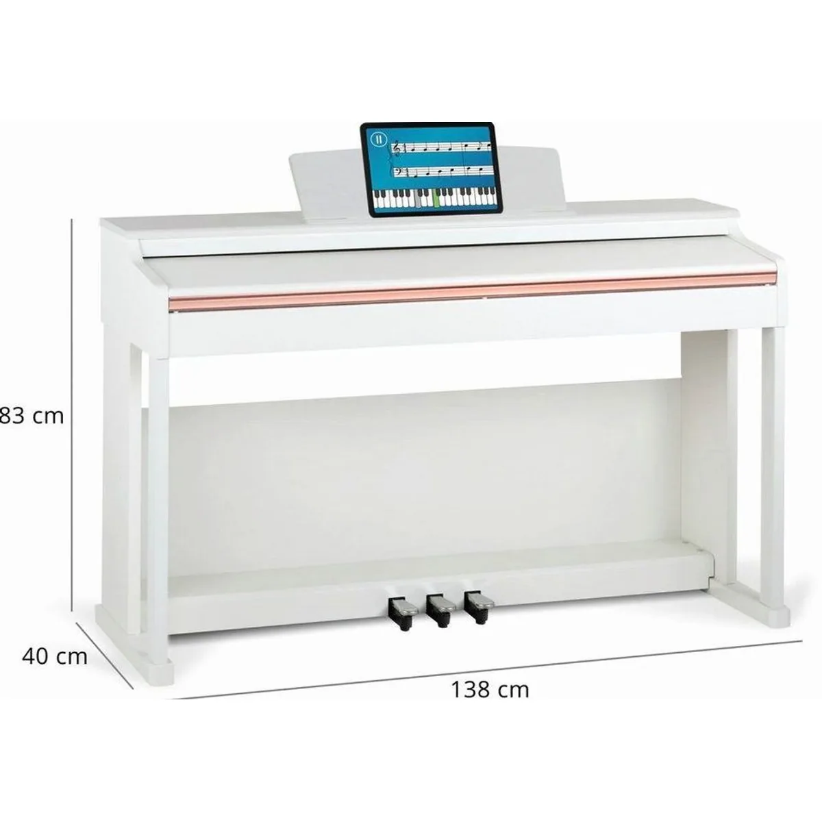 McGrey DP-19 Digitalpiano, gewichtete Hammertastatur, 128-fache Polyphonie — ideal für Einsteiger 4