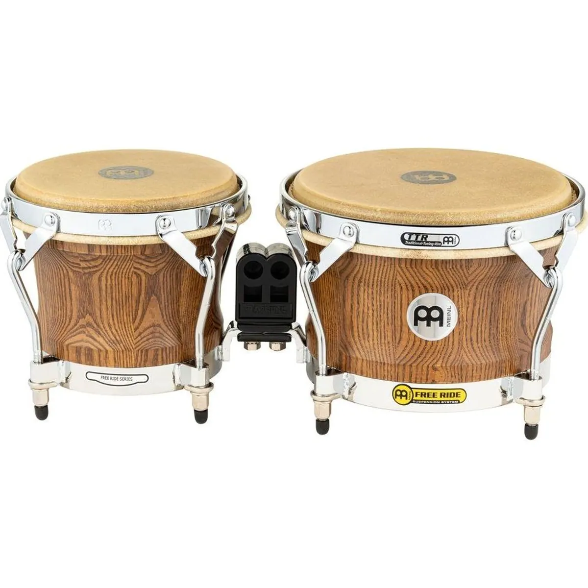 Meinl Percussion WB500ZFA-M Bongos, amerikanische Esche, True Skin Kuhfelle