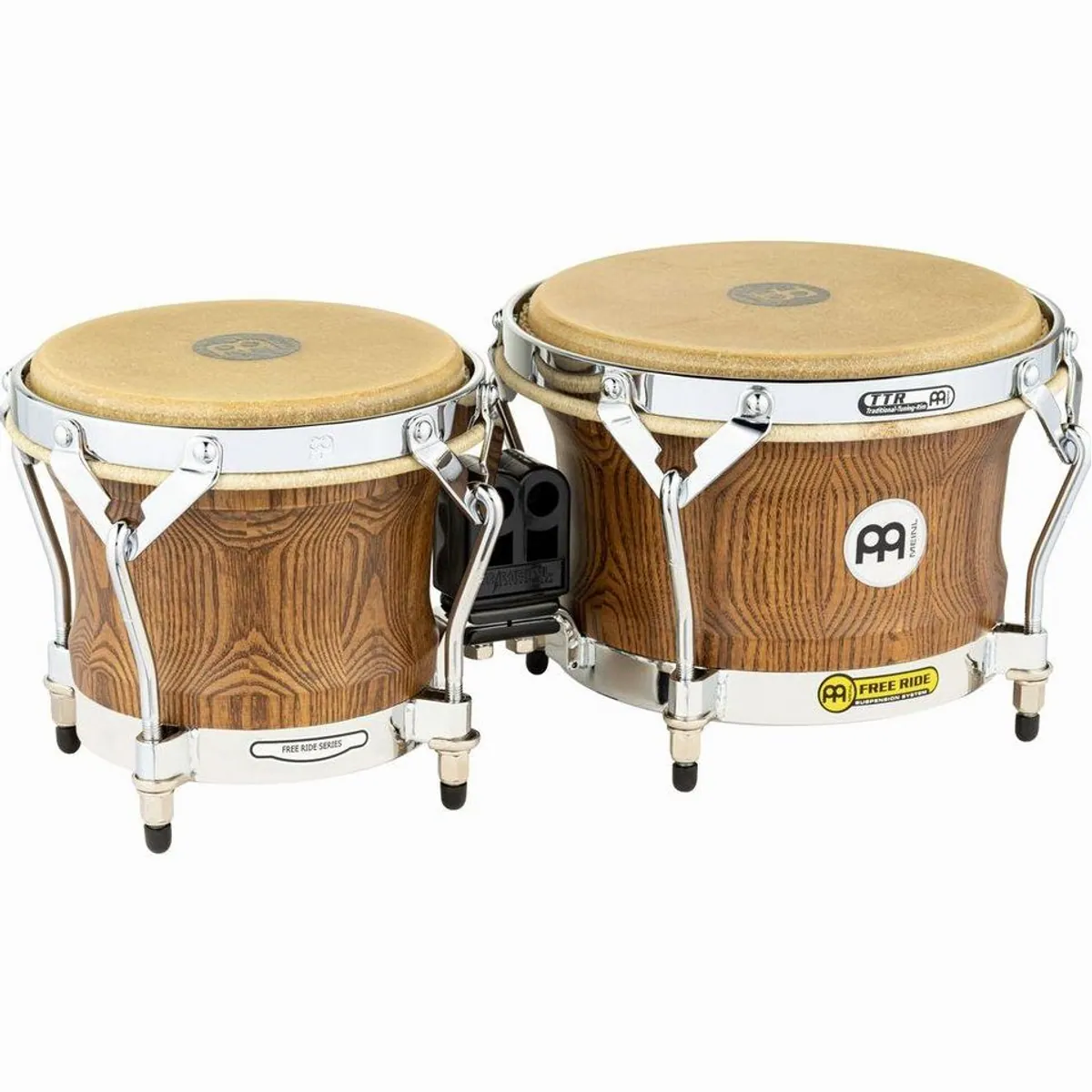 Meinl Percussion WB500ZFA-M Bongos, amerikanische Esche, True Skin Kuhfelle 2