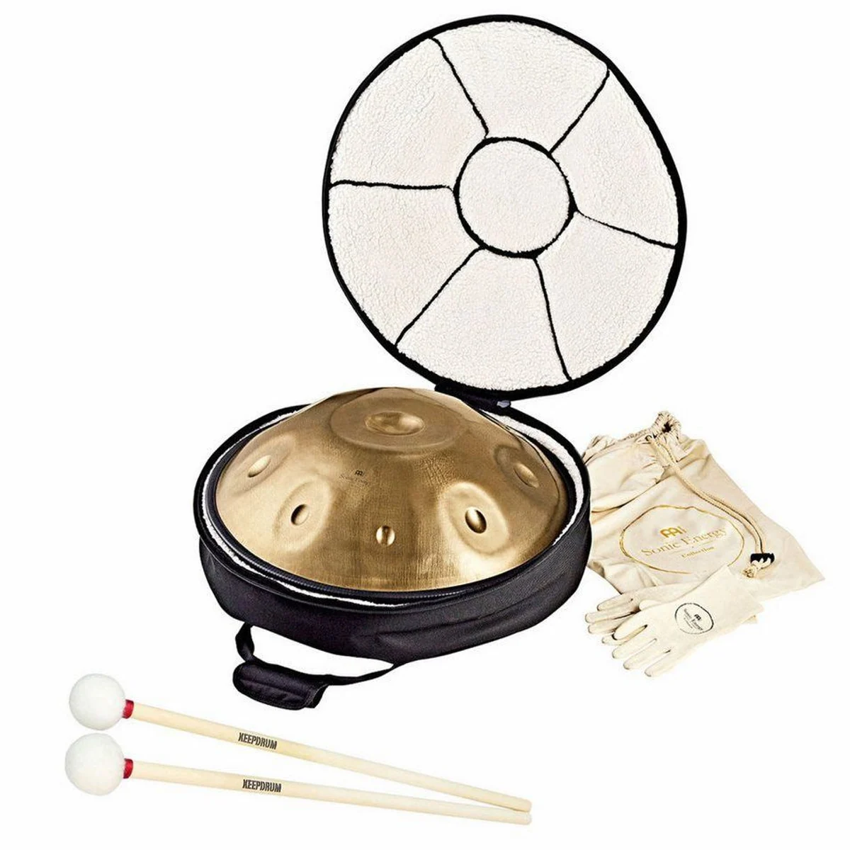 Meinl Sonic Energy HPSTL91 Handpan, warmen Klang, handgearbeitet aus Edelstahl