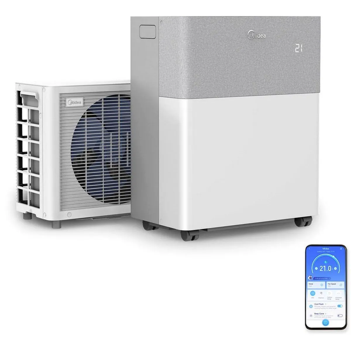 Midea PortaSplit Cool Klimagerät, 3-in-1 Funktion für Räume bis 28m²