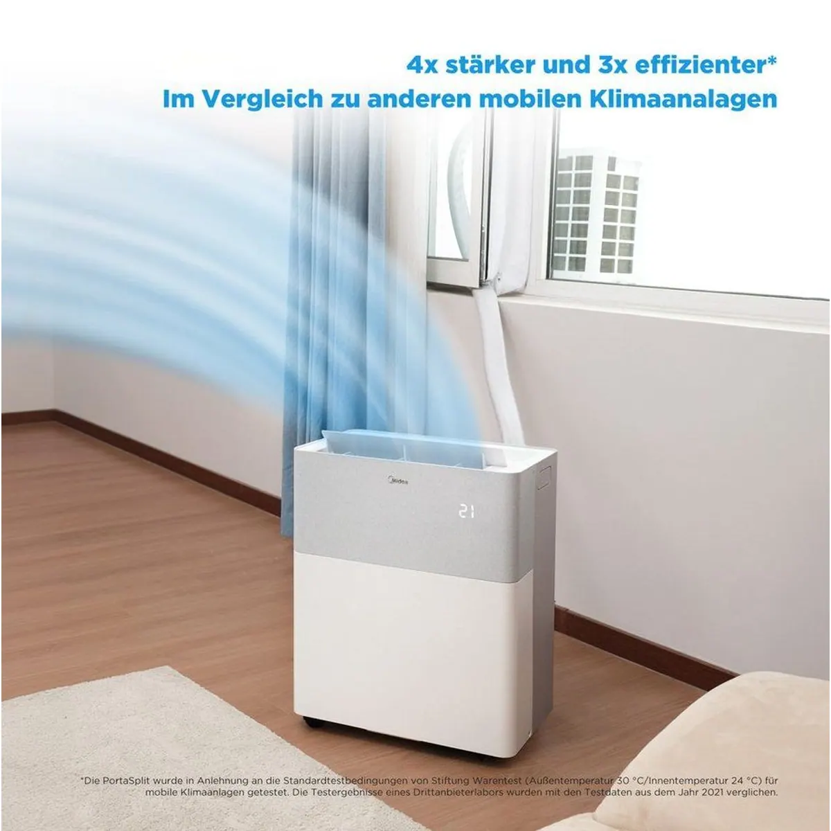 Midea PortaSplit Cool Klimagerät, 3-in-1 Funktion für Räume bis 28m² 3