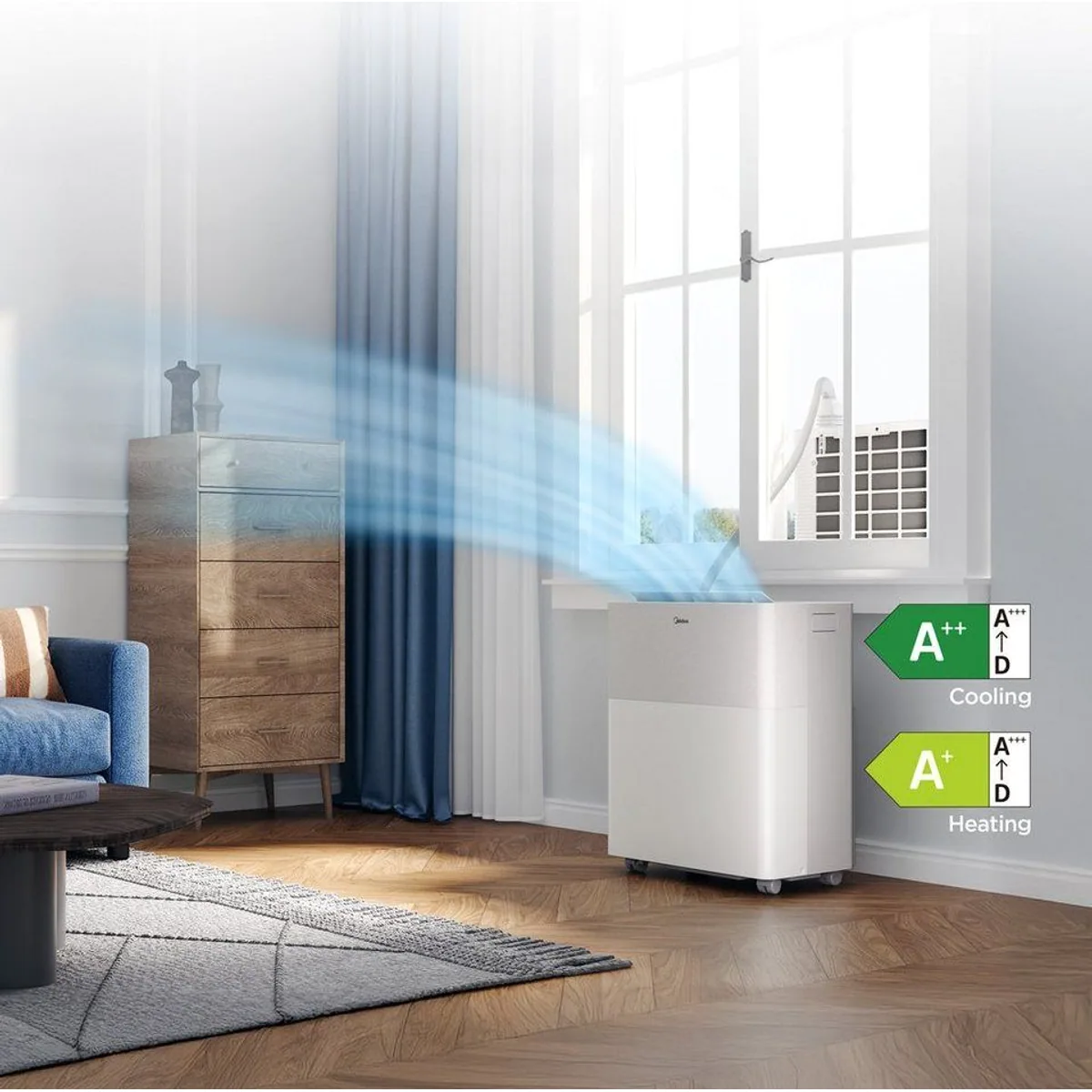 Midea PortaSplit-E Klimagerät, 4-in-1 Funktionalität für ganzjährige Nutzung 3