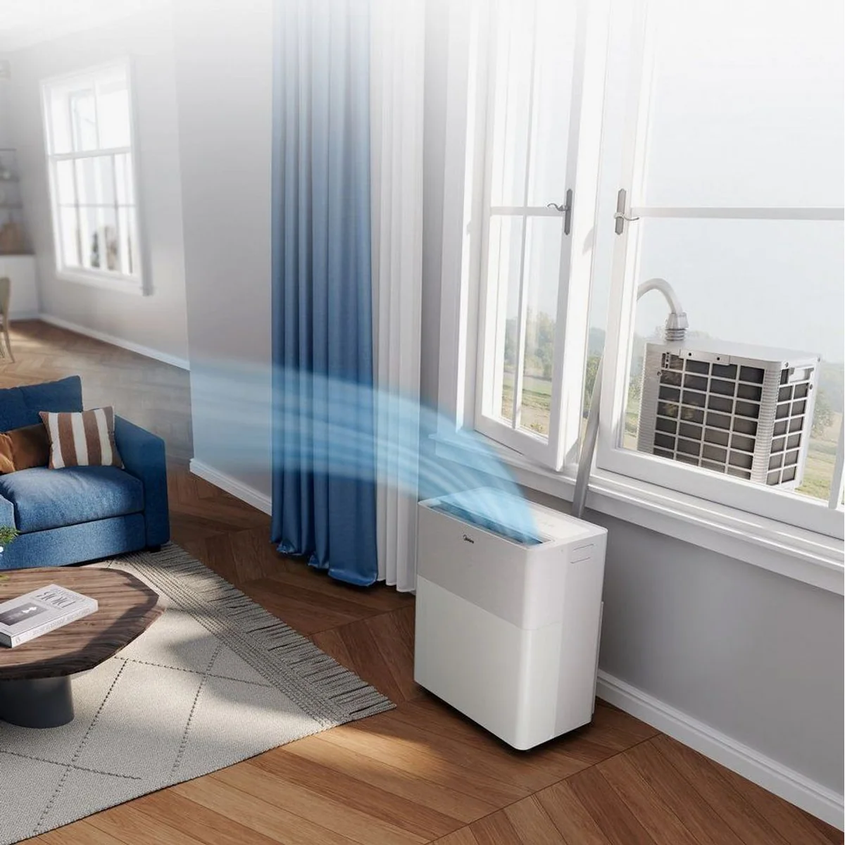 Midea PortaSplit-E Klimagerät, 4-in-1 Funktionalität für ganzjährige Nutzung 5