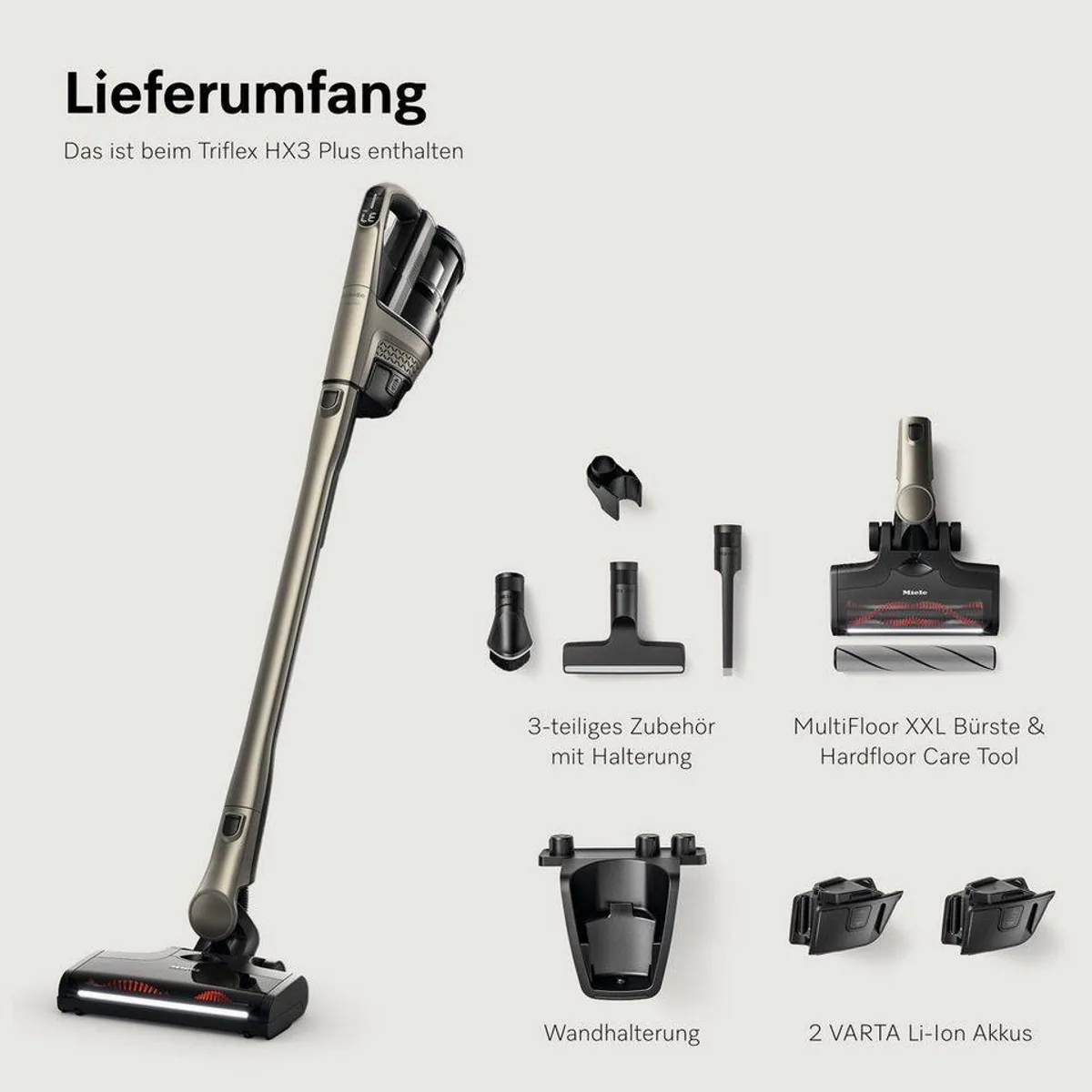 Miele Triflex HX3 Plus, 192 W, beutellos – kabellos, kraftvoll, flexibel 2