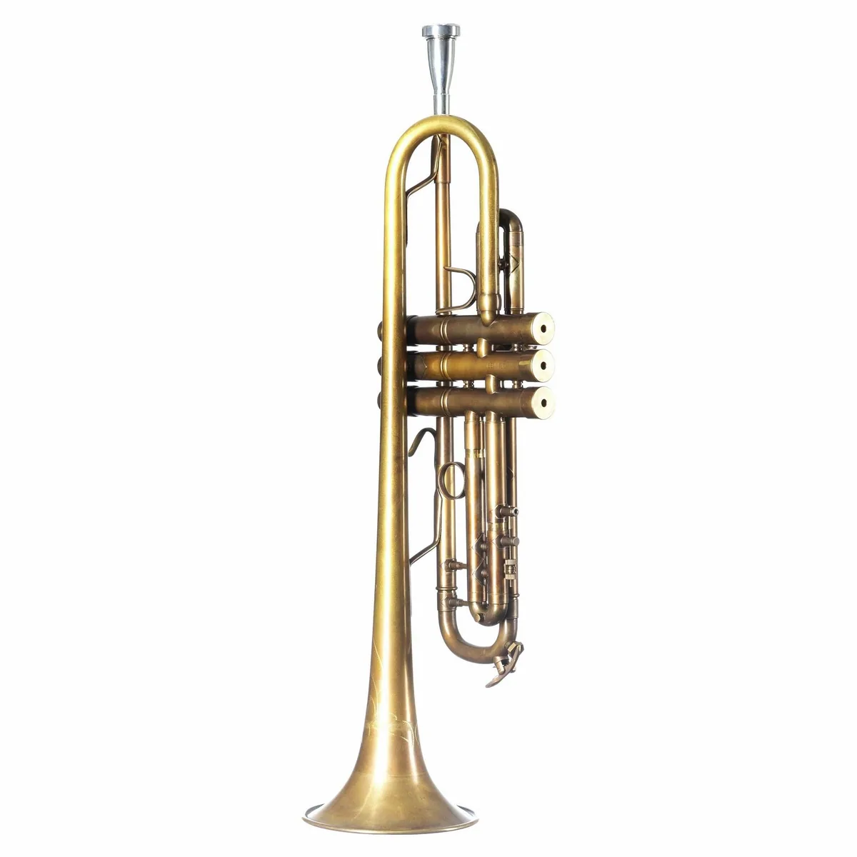 Monzani MZTR-700V Bb-Trompete, unlackiert, Monel Ventile, inkl. Mundstück und Koffer 2