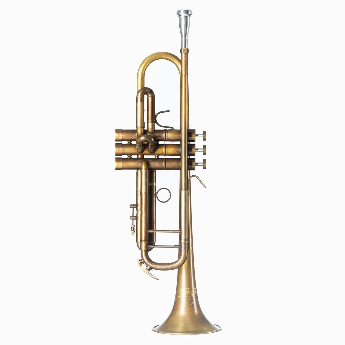 Monzani MZTR-700V Bb-Trompete, unlackiert, Monel Ventile, inkl. Mundstück und Koffer 3
