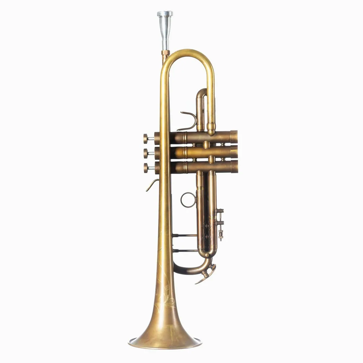 Monzani MZTR-700V Bb-Trompete, unlackiert, Monel Ventile, inkl. Mundstück und Koffer 4