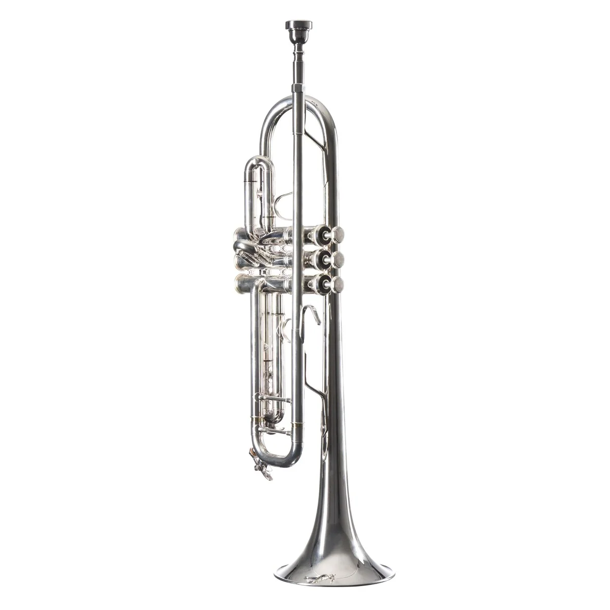 Monzani MZTR-355 Bb Trompete, offener Klang, langlebige Versilberung, inklusive Koffer