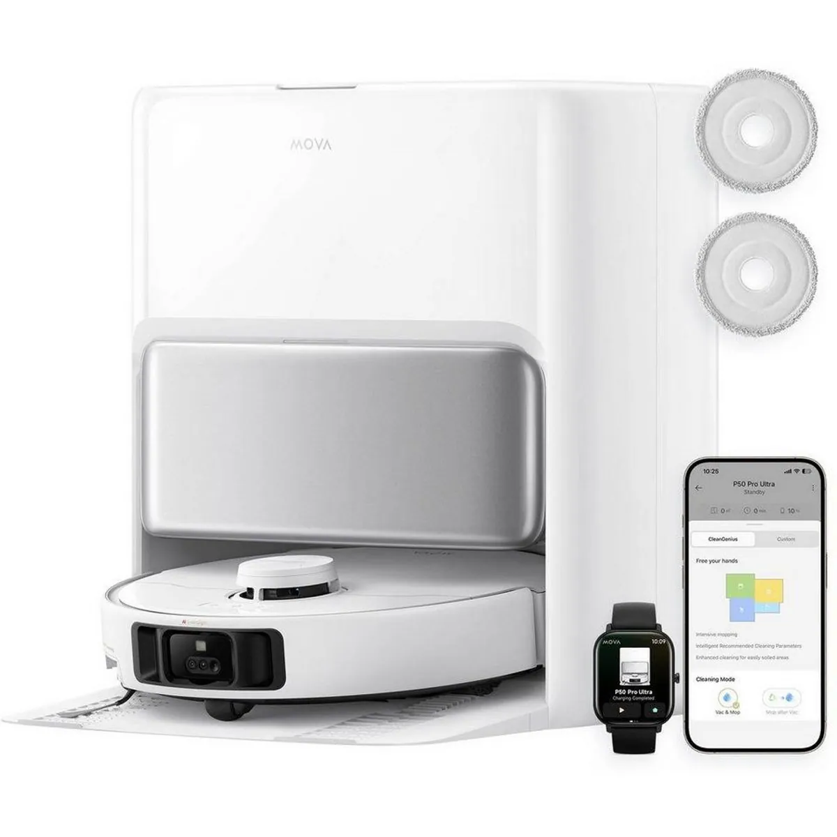 Mova P50 Pro Ultra Saug- und Wischroboter, 700 W, vollautomatische Basisstation