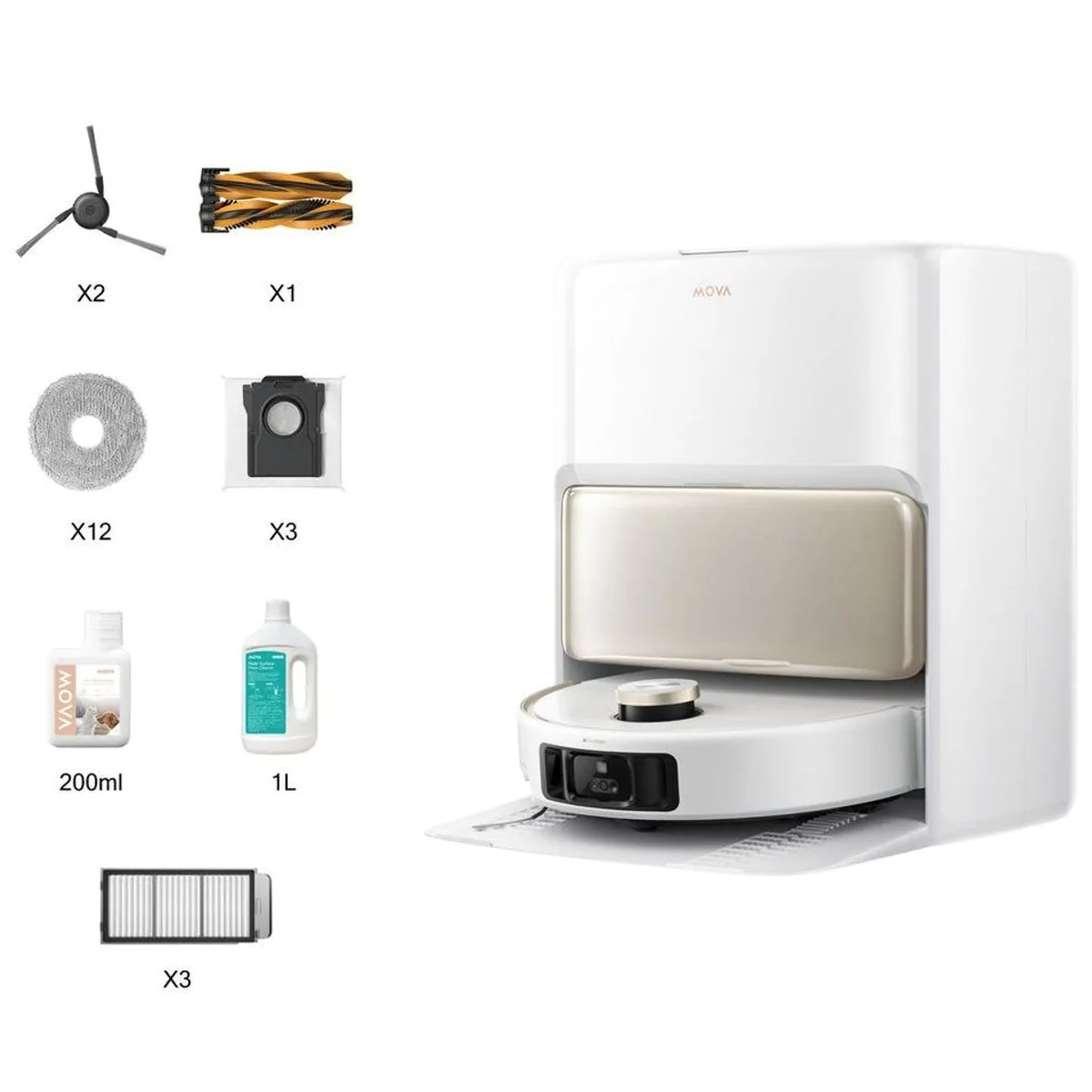 Mova V50 Ultra Complete Saugroboter, 24.000 Pa Saugkraft, Wischfunktion, Hindernisüberwindung 2