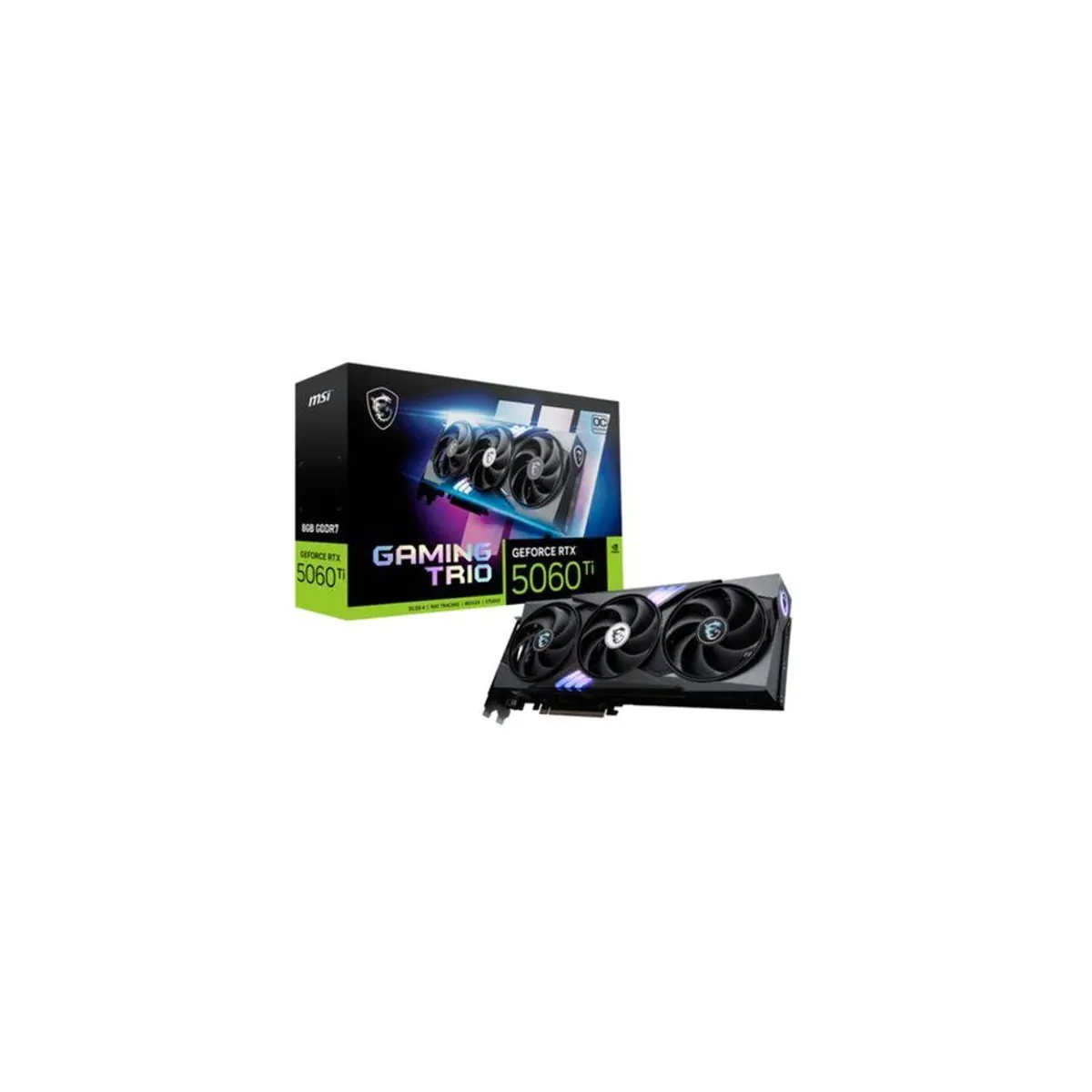 MSI GeForce RTX 5060 Ti 8G GAMING TRIO OC, hohe Leistung, brillante Grafiken, optimierte Kühlung