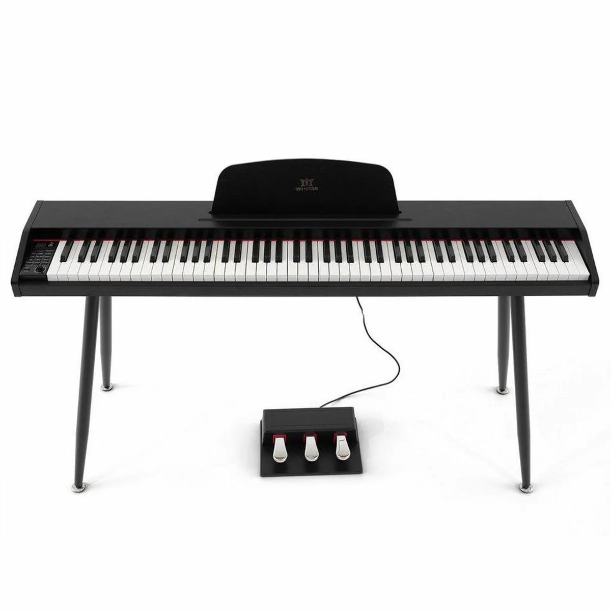 MUSTAR Digitalpiano 88 Tasten, ideal für Anfänger, inklusive 3 Pedalen 3