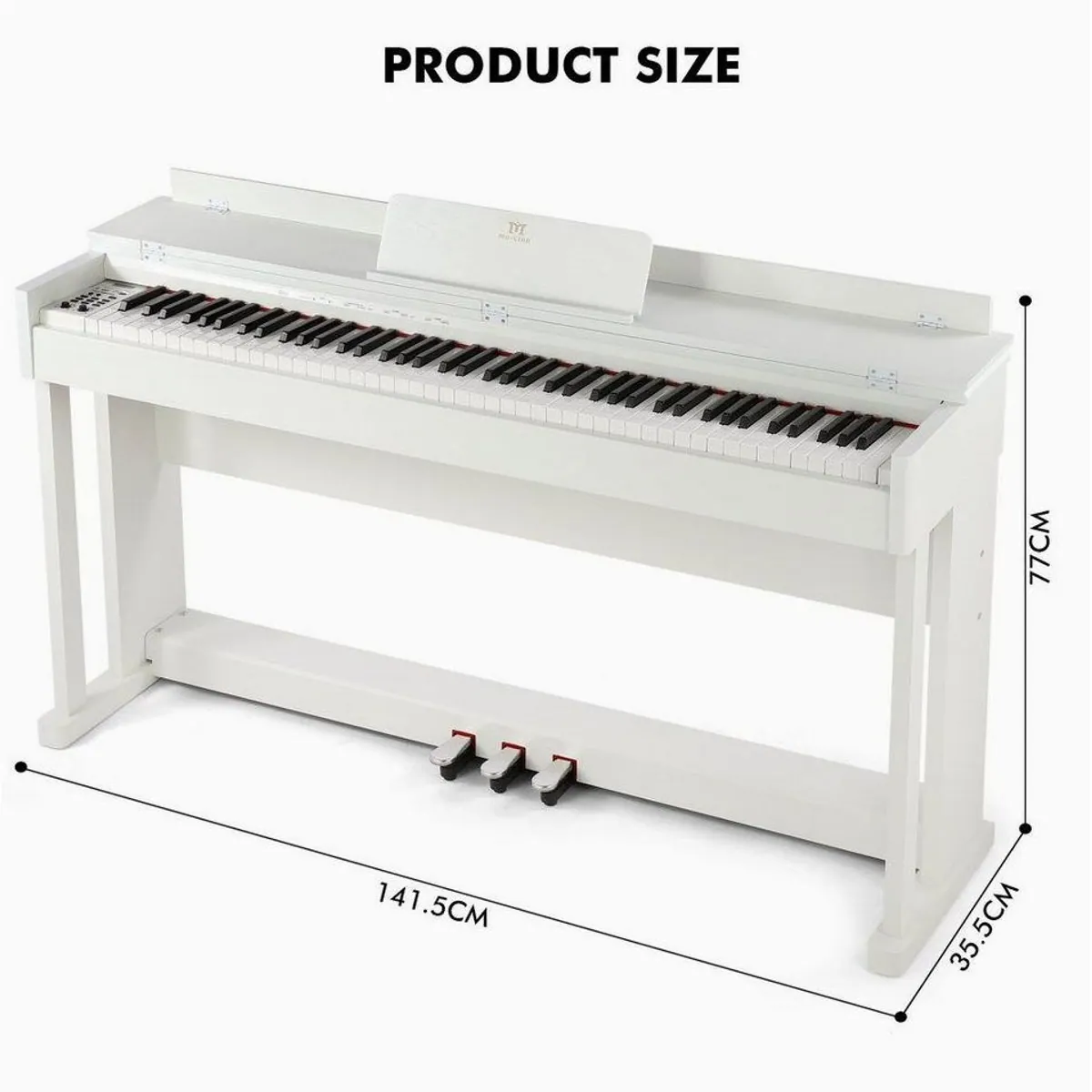MUSTAR Digitalpiano E-Piano, 88 Tasten, Hammermechanik, USB/MIDI-Anschluss 2