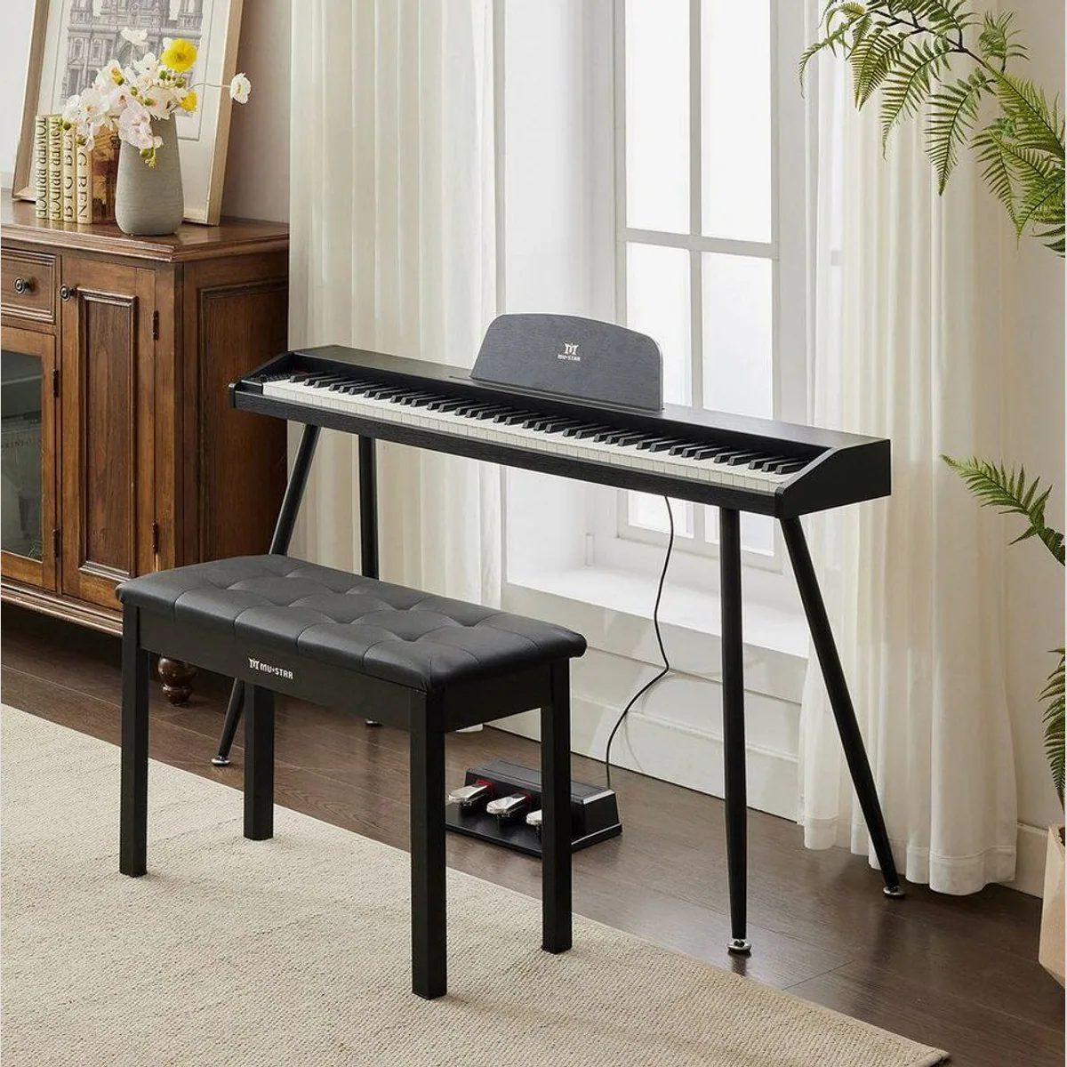 MUSTAR Digitalpiano, 88 anschlagdynamische Tasten, portabel und vielseitig