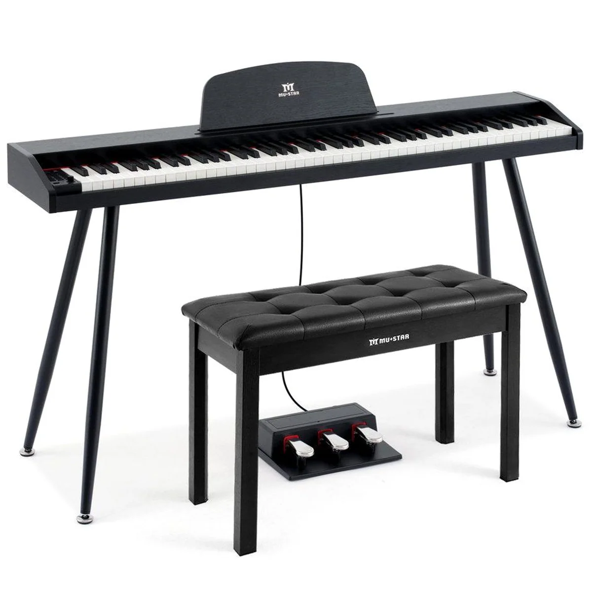 MUSTAR Digitalpiano, 88 anschlagdynamische Tasten, portabel und vielseitig 3