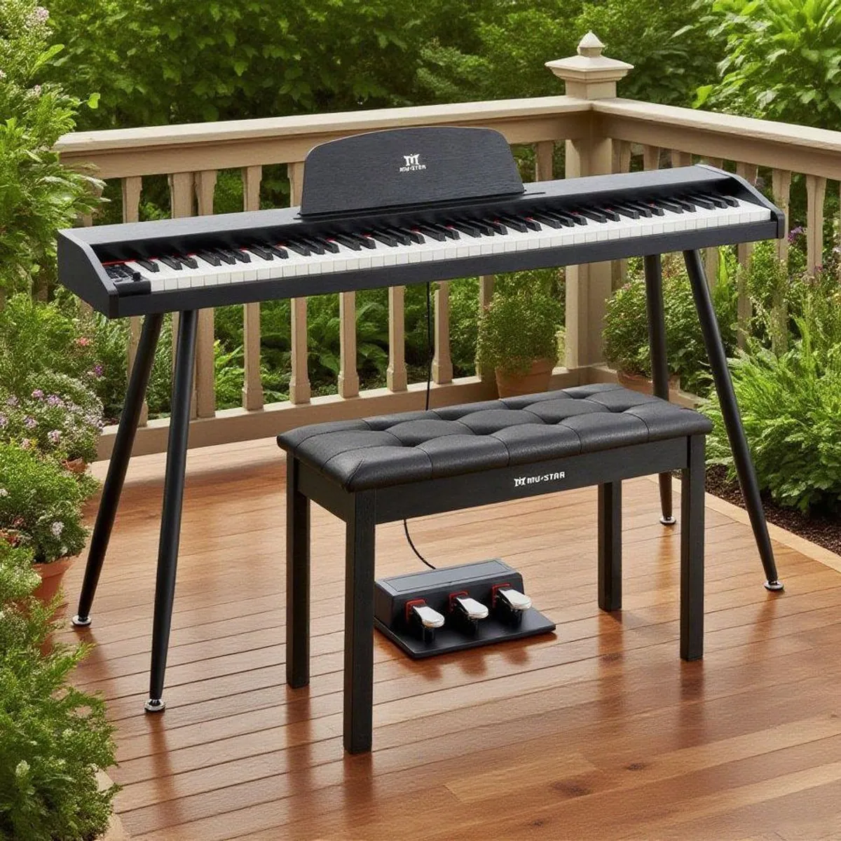 MUSTAR Digitalpiano, 88 anschlagdynamische Tasten, portabel und vielseitig 4