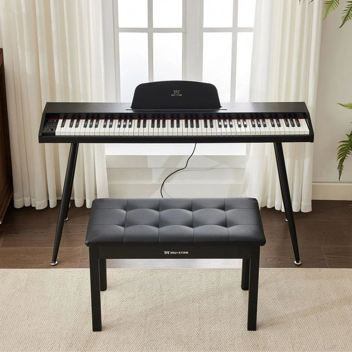 MUSTAR Digitalpiano, 88 anschlagdynamische Tasten, portabel und vielseitig 5