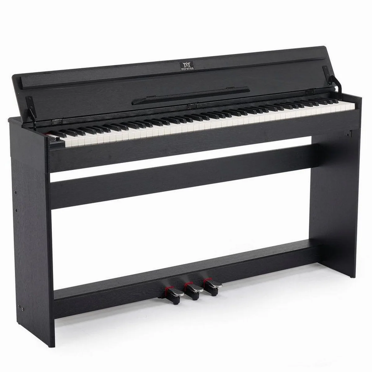 MUSTAR Digitalpiano, 88 Tasten, Bluetooth & 3 Pedale — Halbgewichtete Tasten, Stereolautsprecher, Aufzeichnung