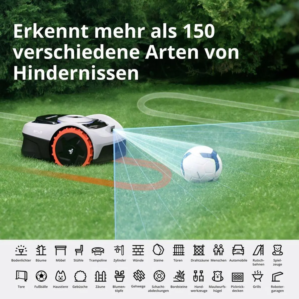 NAVIMOW i105E Rasenmähroboter, kabelose Kartierung, präzise Mähtechnik 2