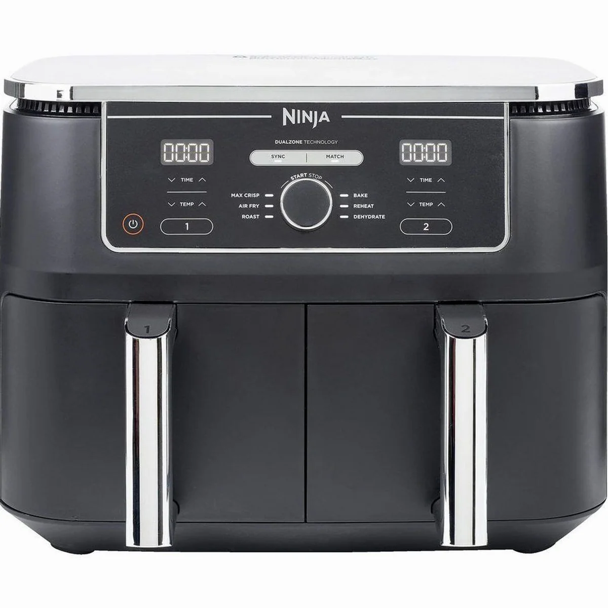 NINJA Foodi MAX Dual Zone AF400EU Heißluftfritteuse, 2 Zonen, 6 Programme, 9,5 L