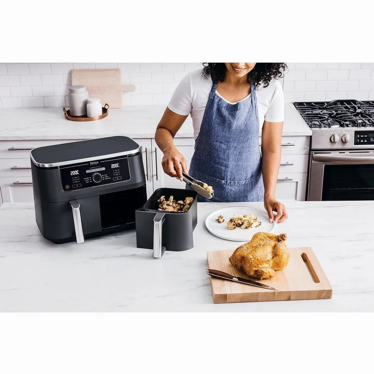 NINJA Foodi MAX Dual Zone AF400EU Heißluftfritteuse, 2 Zonen, 6 Programme, 9,5 L 3