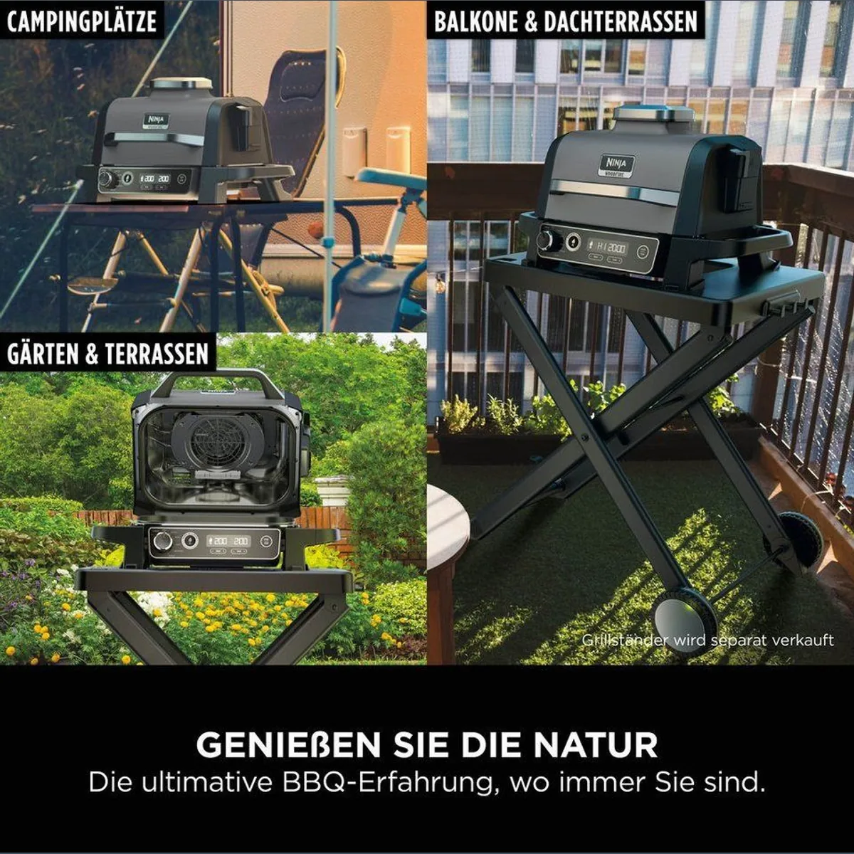 NINJA Woodfire OG701EU Tischgrill, 2400 W, vielseitig einsetzbar 3