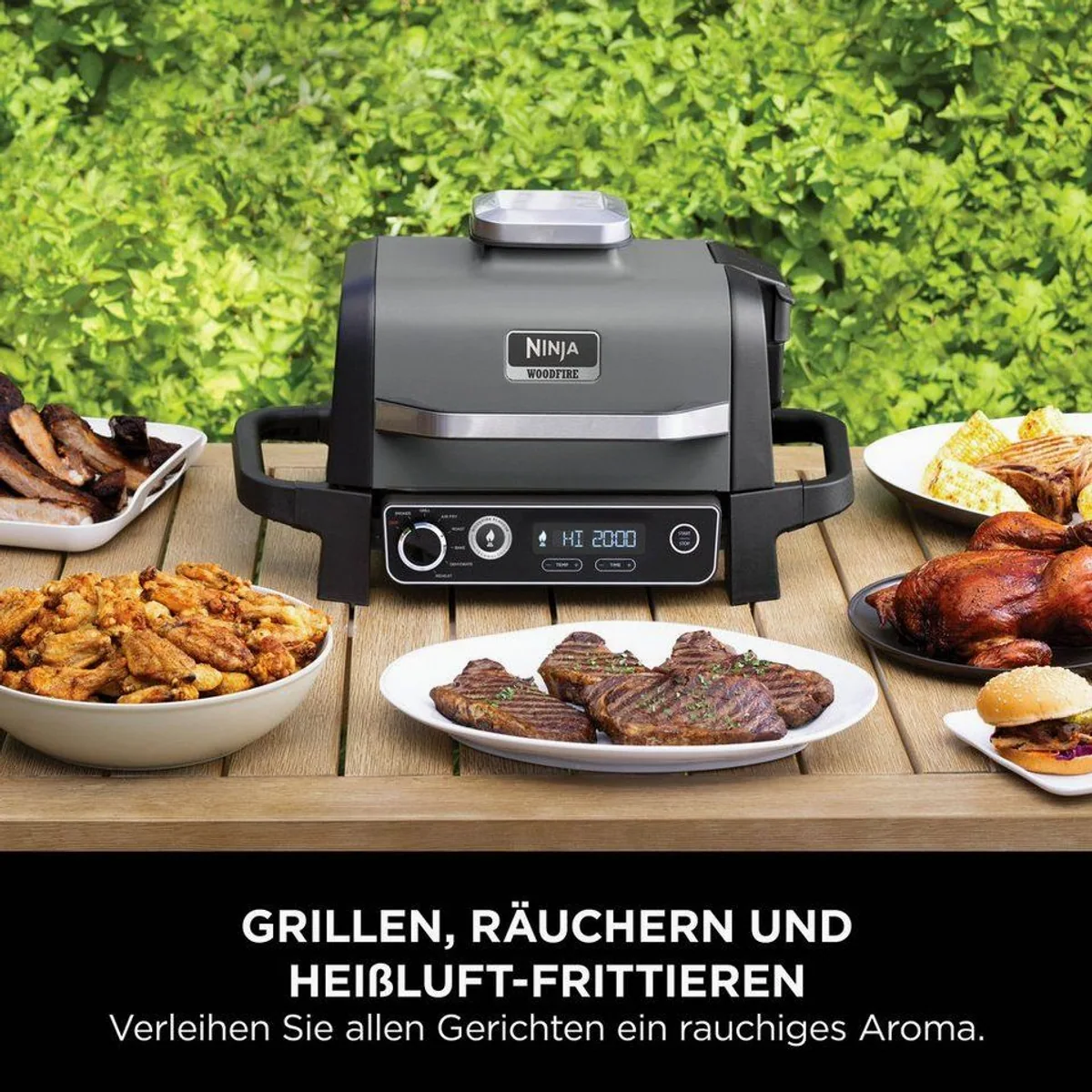 NINJA Woodfire OG701EU Tischgrill, 2400 W, vielseitig einsetzbar 4