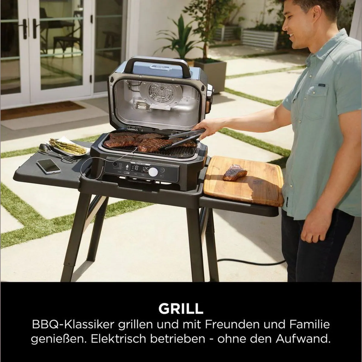 NINJA Woodfire Pro Connect XL, Grill & Smoker, mobile Steuerung, große Grillfläche, authentisches Aroma 5