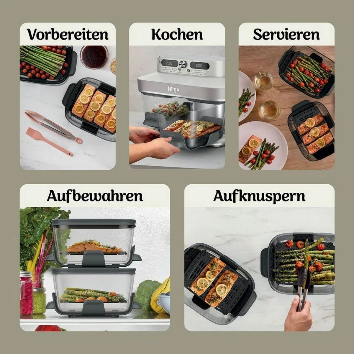 NINJA Heißluftfritteuse DD102EUIV2, doppelte Kochzone, 8 Funktionen 5
