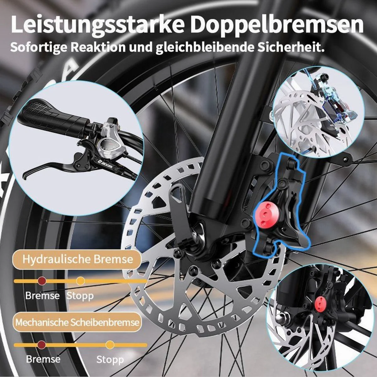 Onesport W77 E-Bike Cityrad, 250W Motor, 864Wh Akku, hydraulische Scheibenbremsen 4