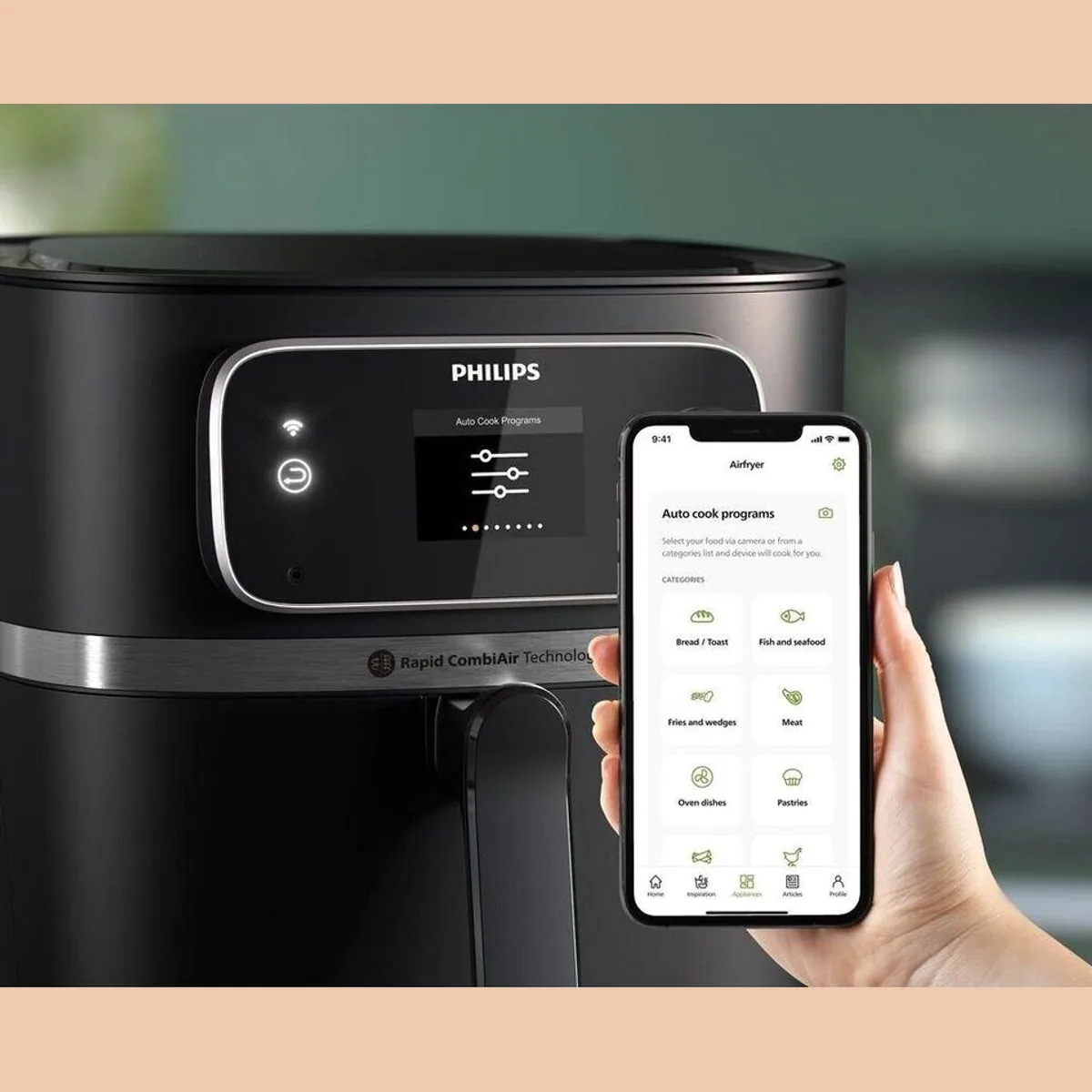 Philips Heißluftfritteuse Airfryer XXL, 2200 W, 22 Garfunktionen, Lebensmittelthermometer 2