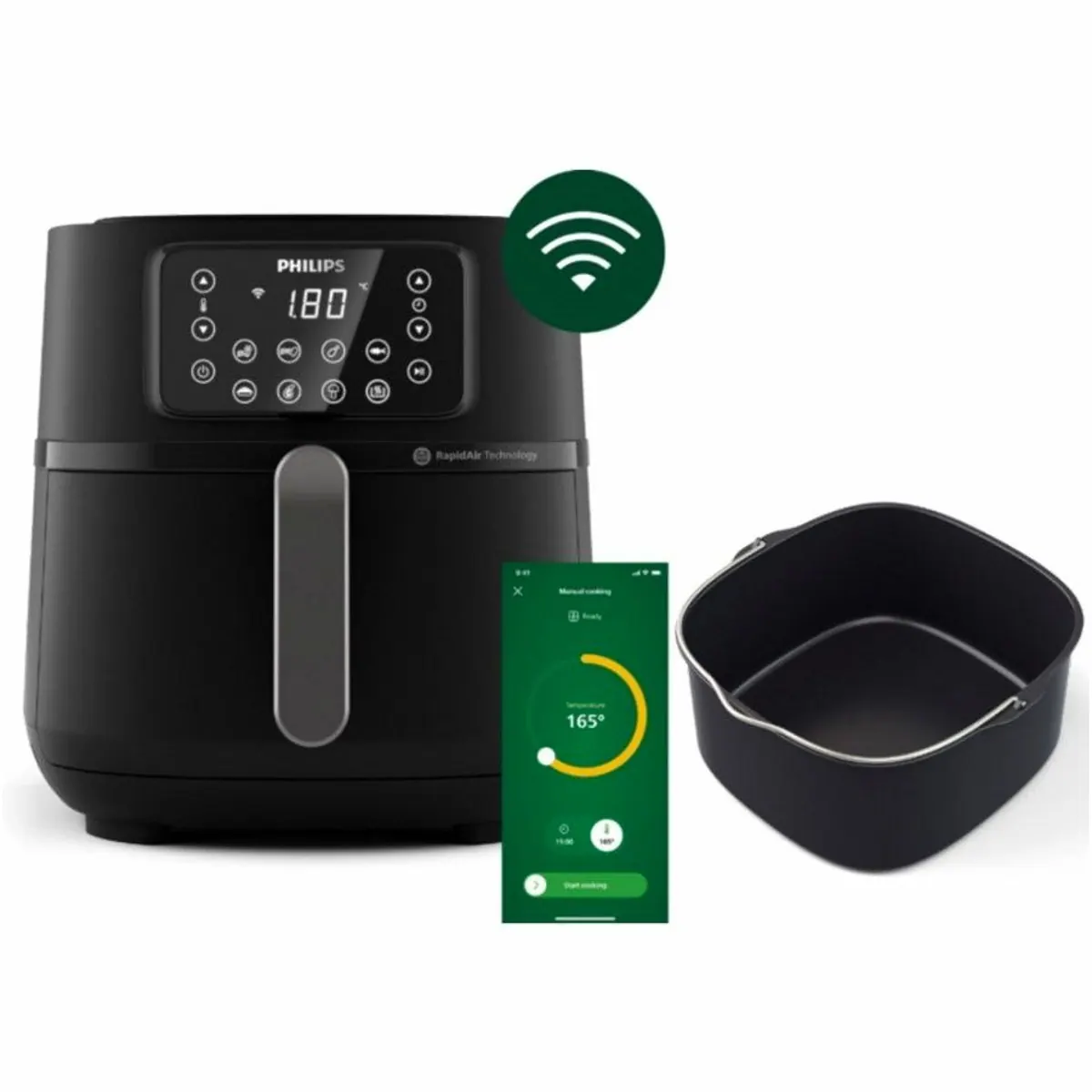 Philips Heißluftfritteuse HD9285/93, 2000 W, 7,2 l Korb, 16 Kochfunktionen 4