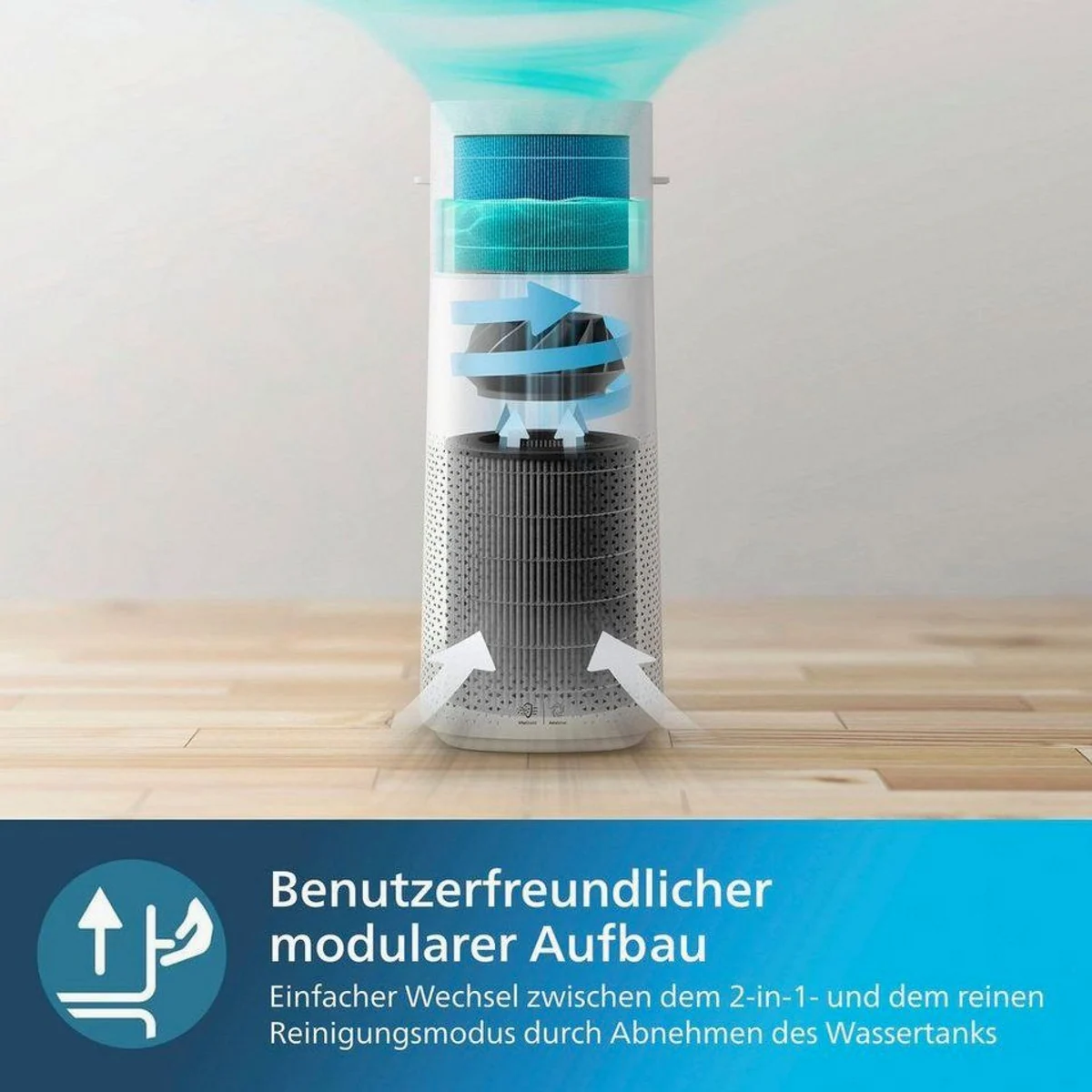 Philips AC3737/10 Kombigerät, Luftreinigung und -befeuchtung für große Räume 3