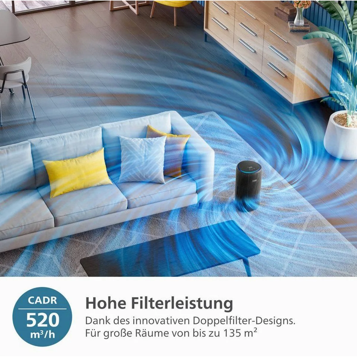 Philips PureProtect 3200 Series Luftreiniger, hohe CADR von 520 m³/h, leise und kompakt 2