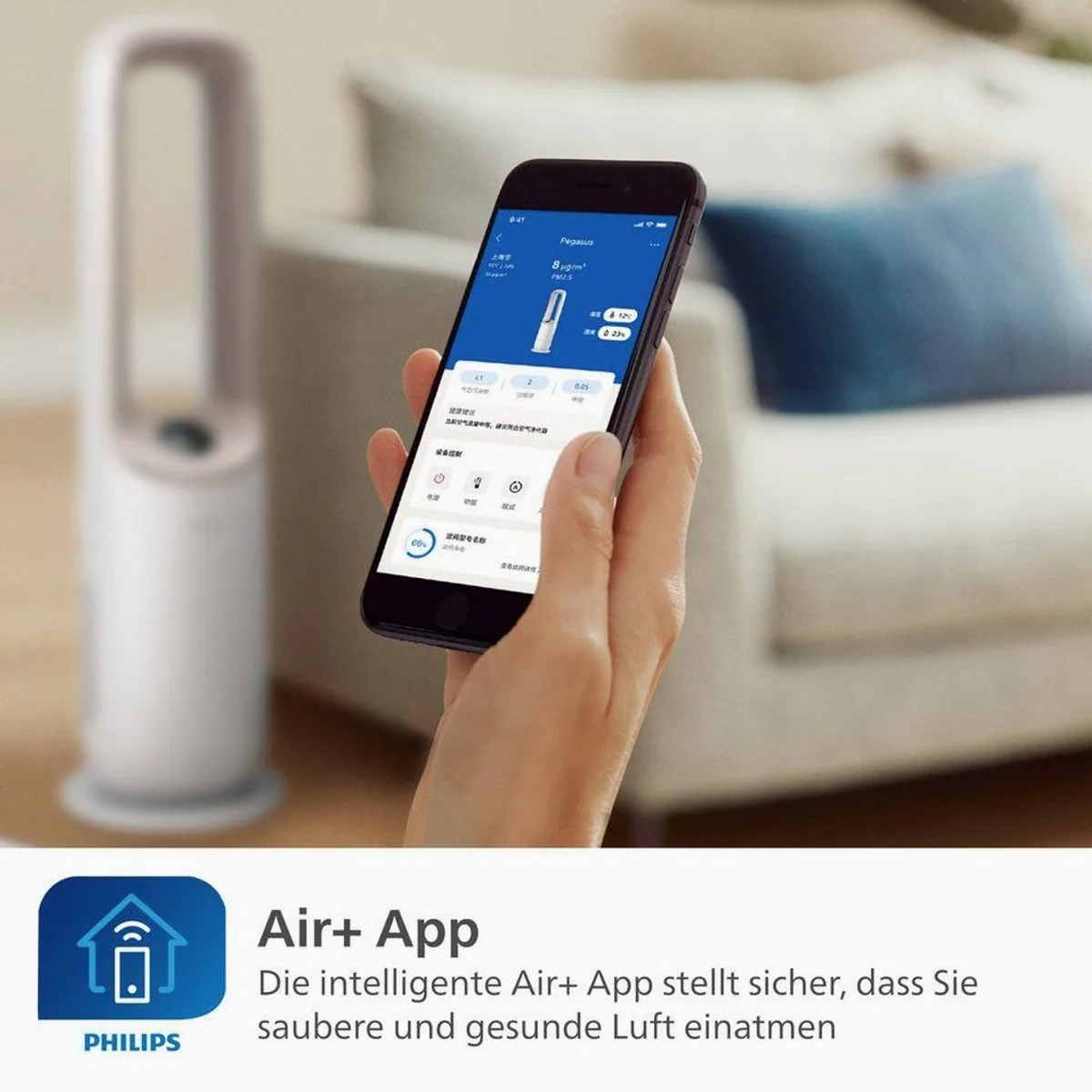 Philips AMF870 Luftreiniger, 3-in-1 Funktion, für Räume bis 70 m² 4