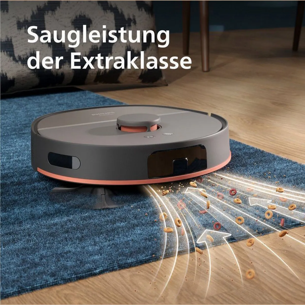 Philips Saugroboter XU5100/10, 10.000 Pa Saugkraft, LDS-Navigation, Wischfunktion 5