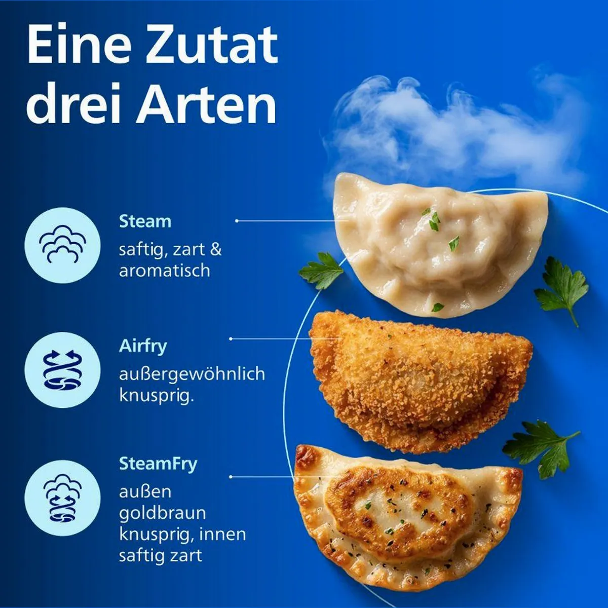 Philips Heißluftfritteuse NA547/07, Dampfgarfunktion, 7,2L Kapazität, 2000 W — vielseitig, effizient, leicht zu reinigen 4